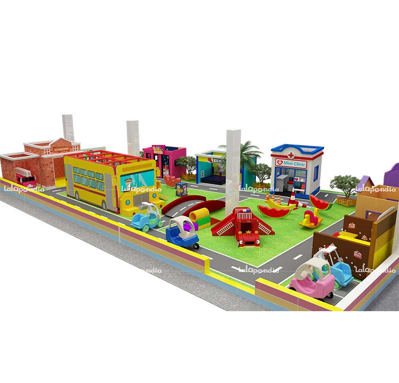 Role playing house combine with indoor playground for Family Entertainment Centers 2025 